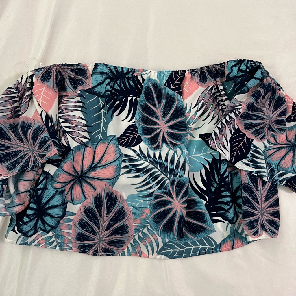 Off-Shoulder Patterned Blouse